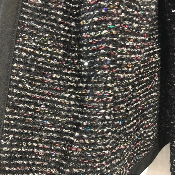 NY Collection Tweed Style Open Front Cardigan Large - Picture 2 of 9